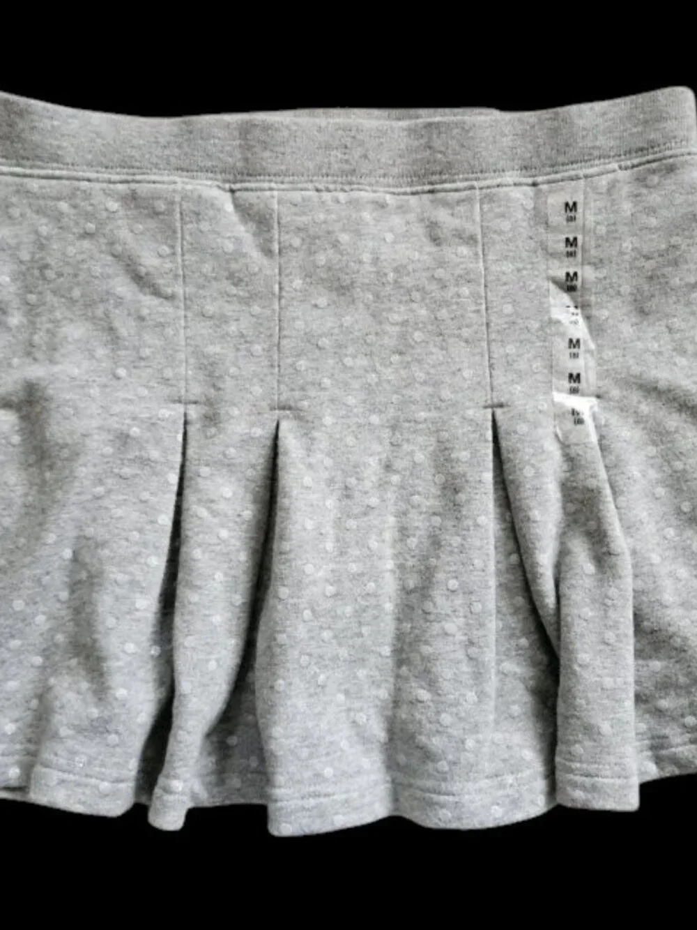 NWT Gray Pleated GAP Stretch Skort Sparkly Polka Dots Girls M Size 8